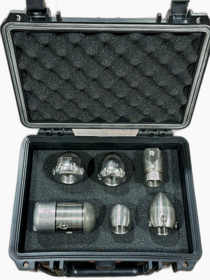 Cleaning Kit 1/2" - professional sewer jetting nozzle kit by KEG Technologies | Jetter Pro Supply