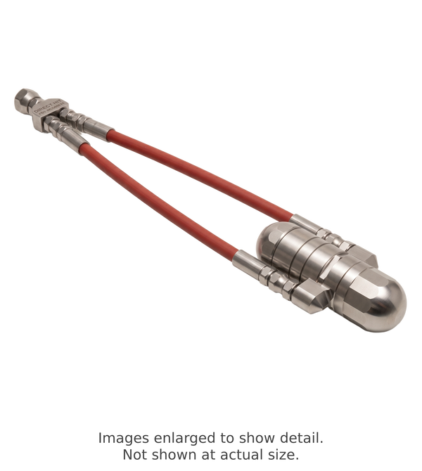Direct Hit DC43 Rotating Root Cutter Nozzle for Sewer Jetters — 43 mm, 1/4" or 3/8"