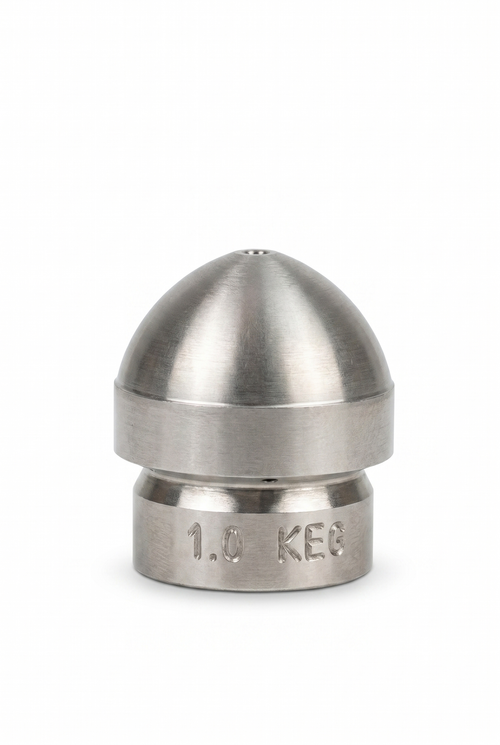 KEG Standard Nozzle w/ Forward Jet 1/4" — Residential & Sanitary Lines