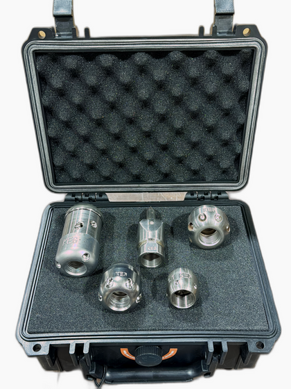 5-Piece Nozzle Case 1/2" - protective foam carrying case for jetting nozzles | Jetter Pro Supply