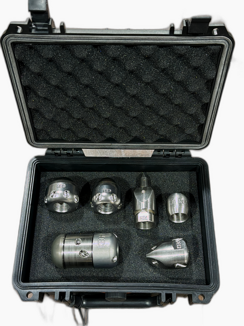 1/2" Drain Jetting Nozzle Kit — Complete Sewer Cleaning Set