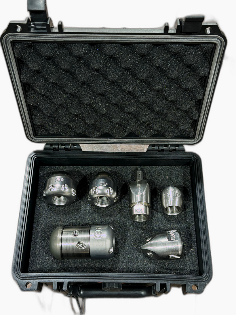 1/2" Drain Jetting Nozzle Kit — Complete Sewer Cleaning Set