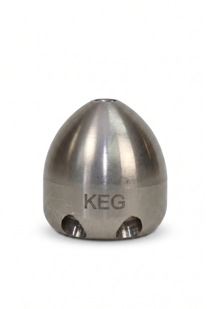 KEG Sewer Flush Nozzle 1/4" - professional sewer jetting nozzle by KEG Technologies | Jetter Pro Supply