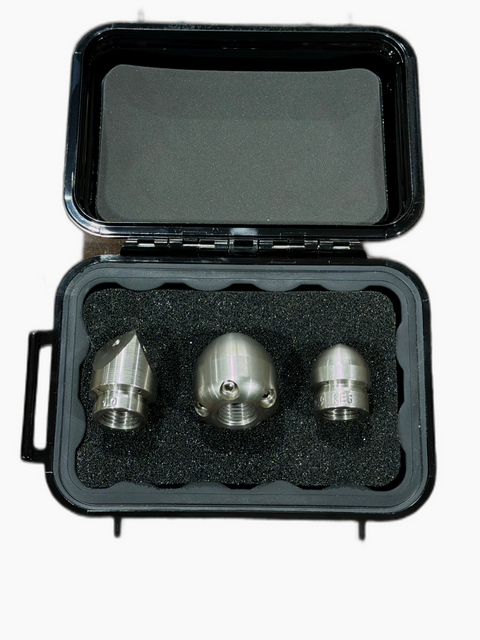 1/4" Plumber Jetter Nozzle Starter Kit — Drain Cleaning Set